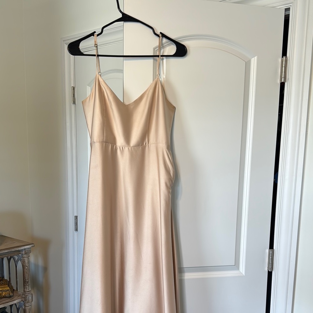 Show Me Your MuMu Gold Spaghetti Strap Sundress